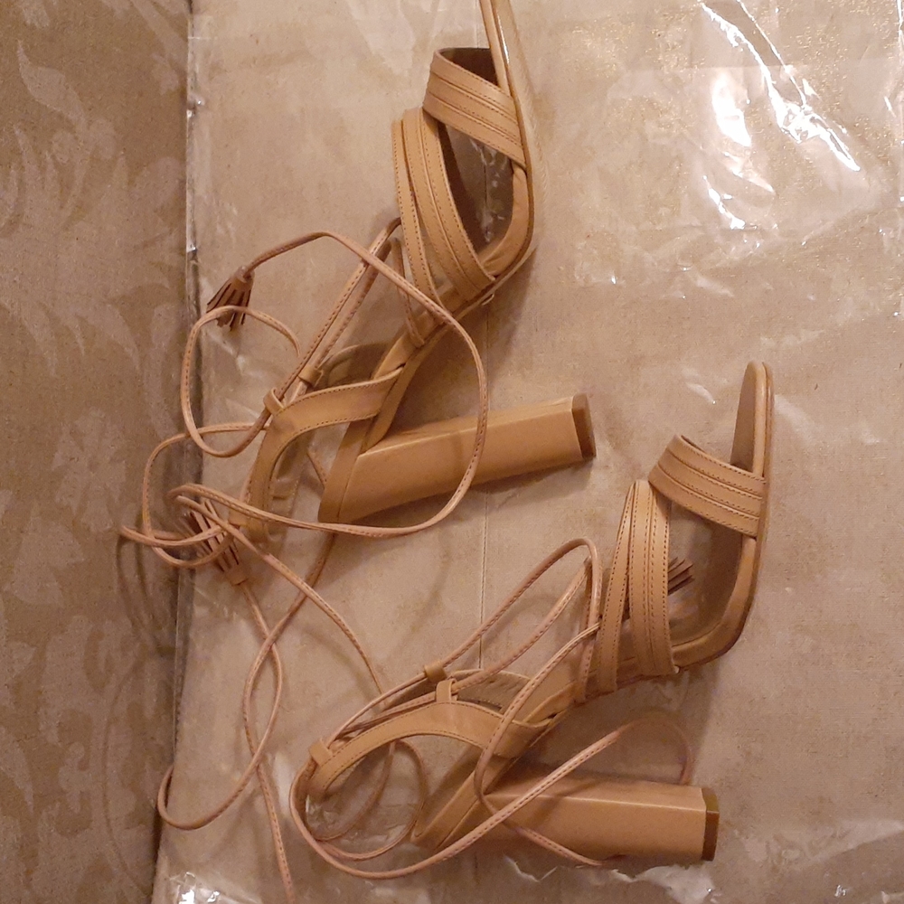 MINELLI BRAZIL SHOES SIZE 40 (9 -9.5) LEG WRAP - Picture 4 of 7